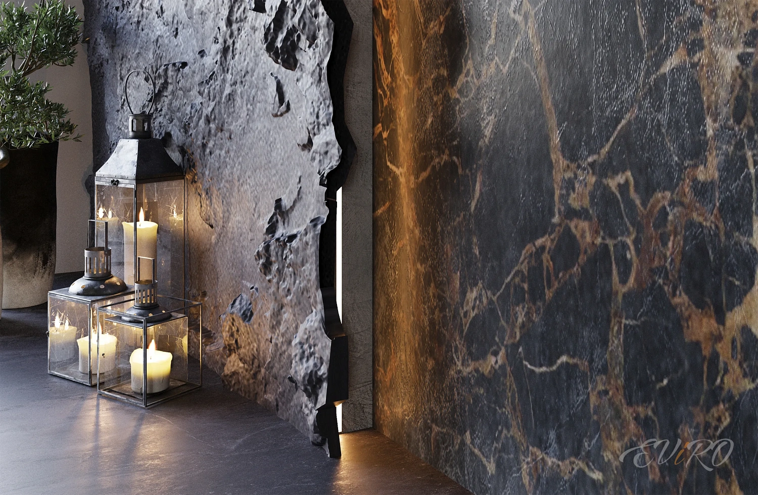 Подсветка скалы EViRO Fire Lava Corner