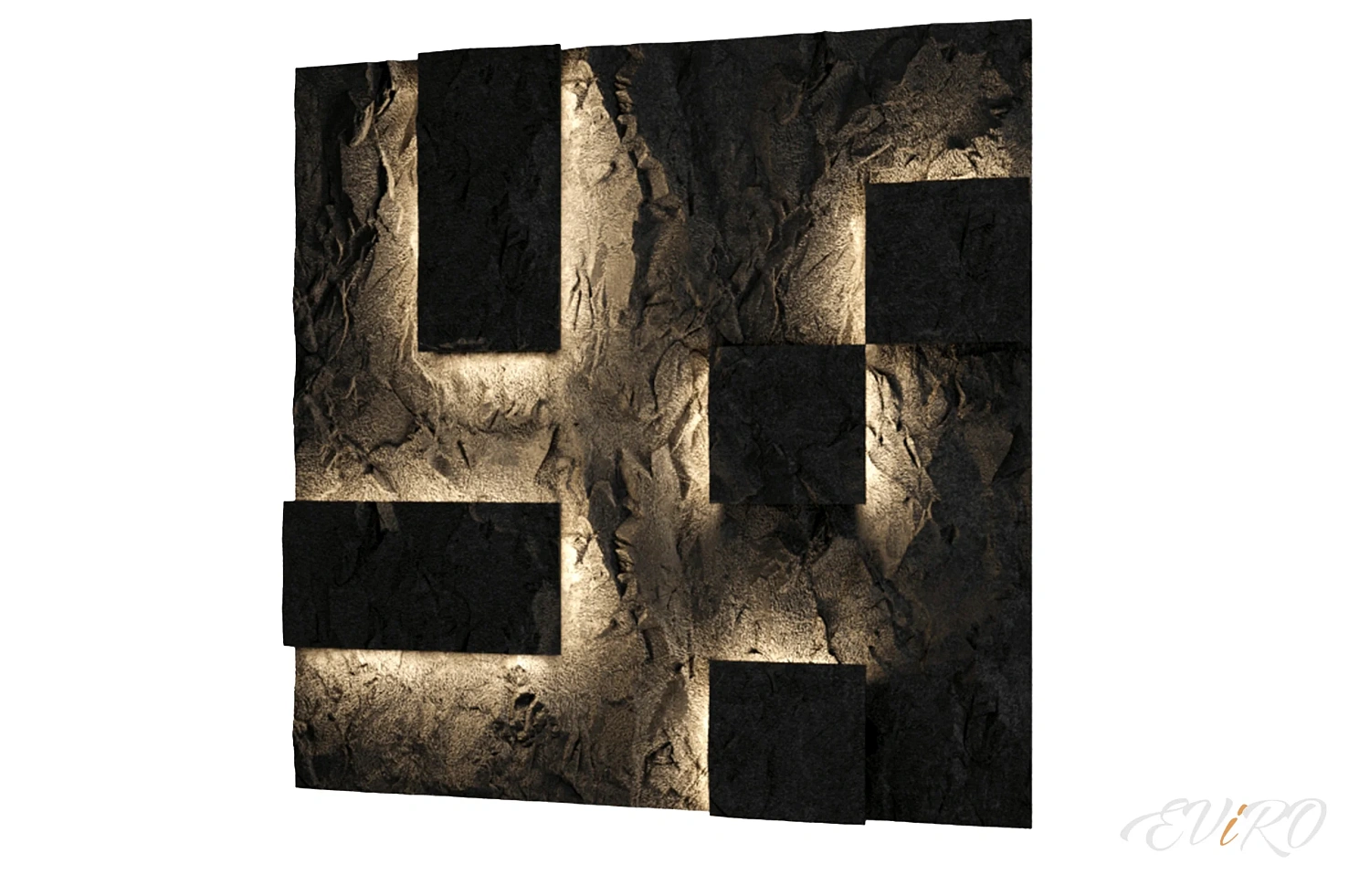 Гипсовая 3D панель EViRO Natural Rock LED