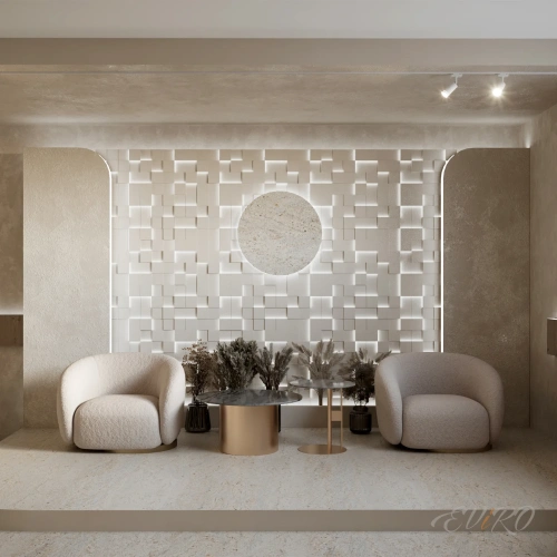 Световая гипсовая 3D панель EViRO Световые квадраты