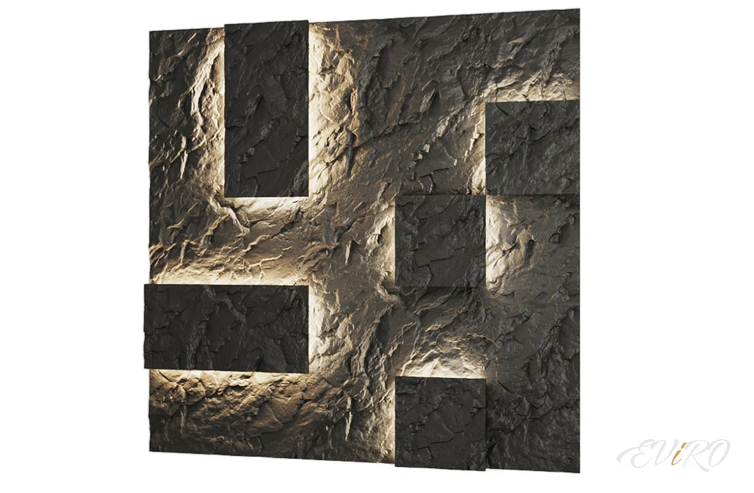 Гипсовая 3D панель EViRO Exclusive Rock LED