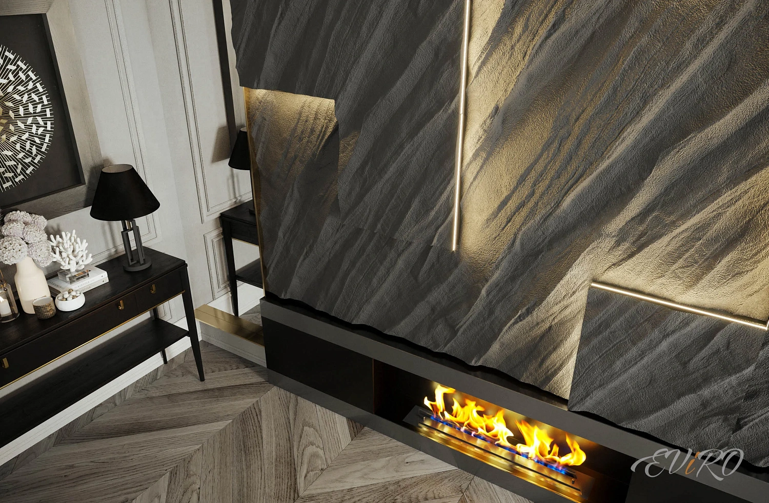 Гипсовая 3D панель EViRO Line Rock