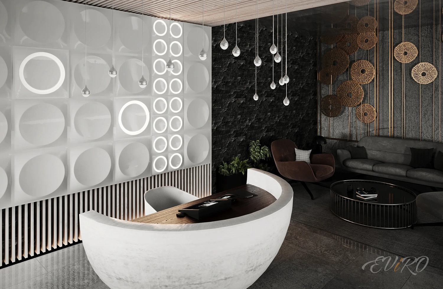 Гипсовая 3D панель EViRO Circle