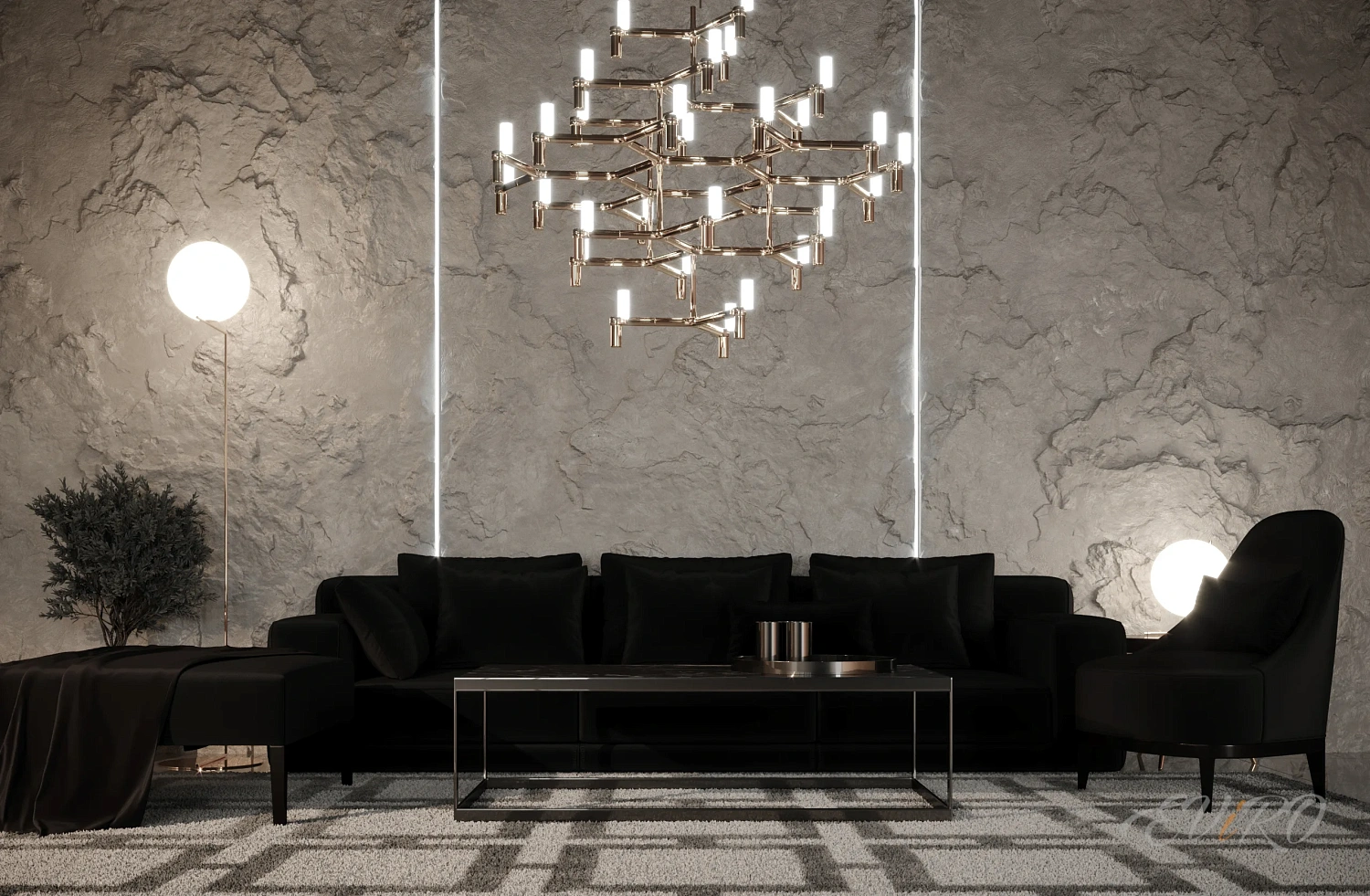 Гипсовая 3D панель EViRO Rock Slabe