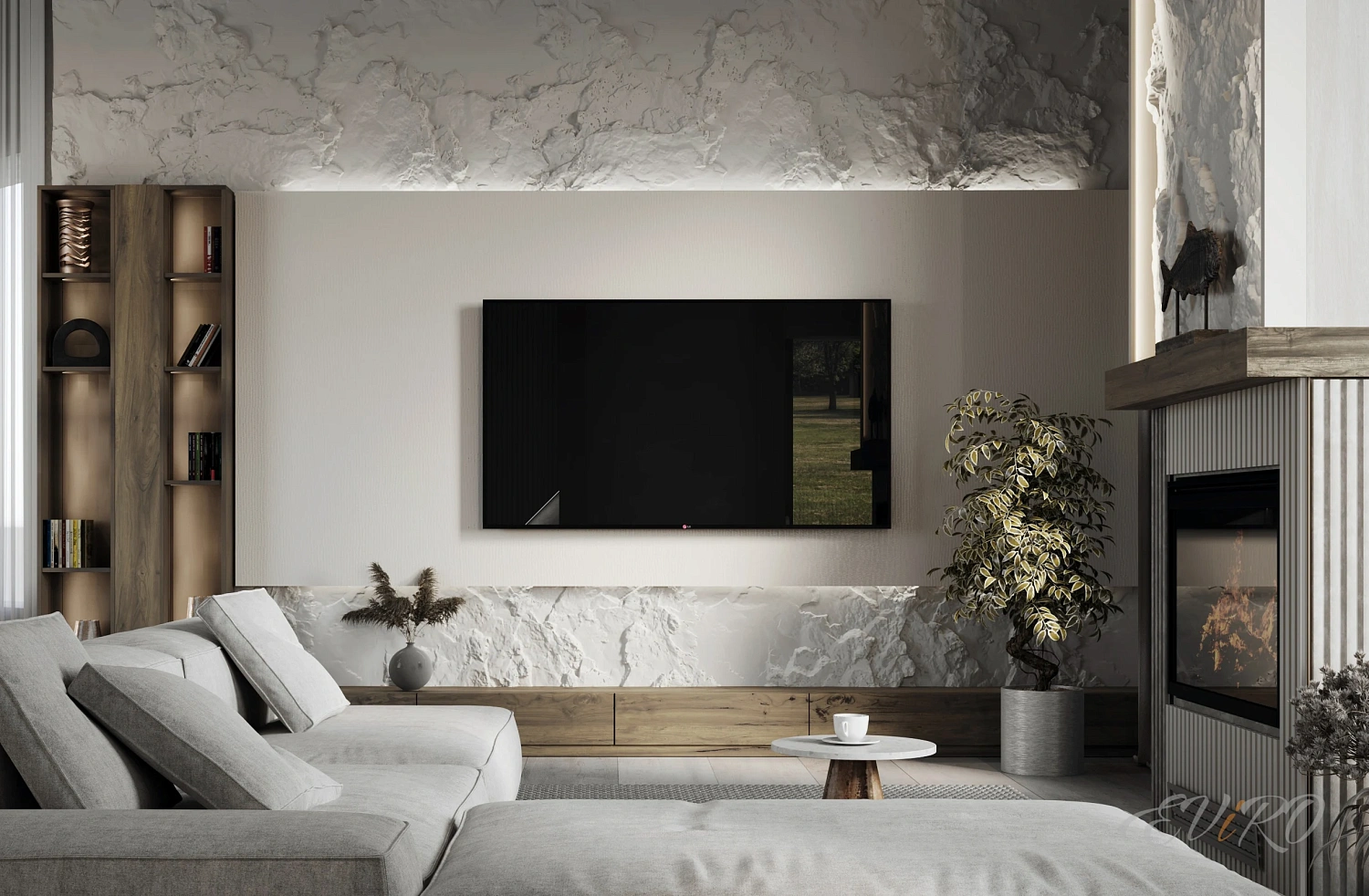 Гипсовая 3D панель EViRO Rock Slabe