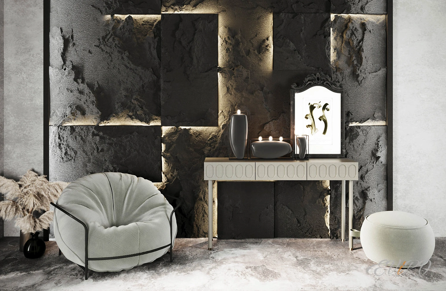 Гипсовая 3D панель EViRO Rock Slabe