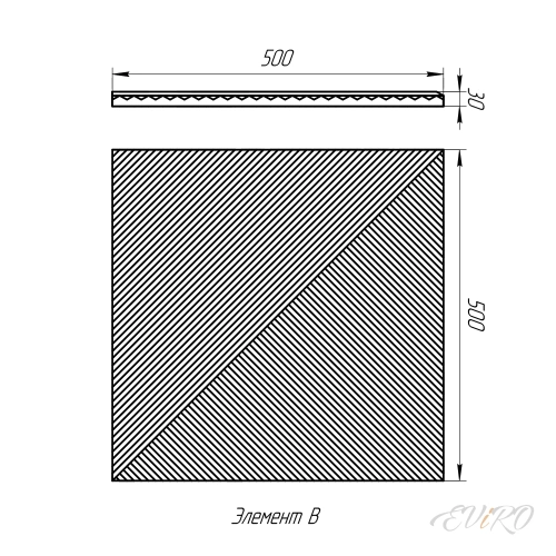 Световая гипсовая 3D панель EViRO Crossroad LED (СВ 16)