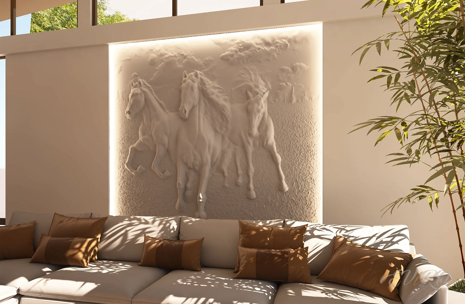 Гипсовый 3D барельеф EViRO Horse