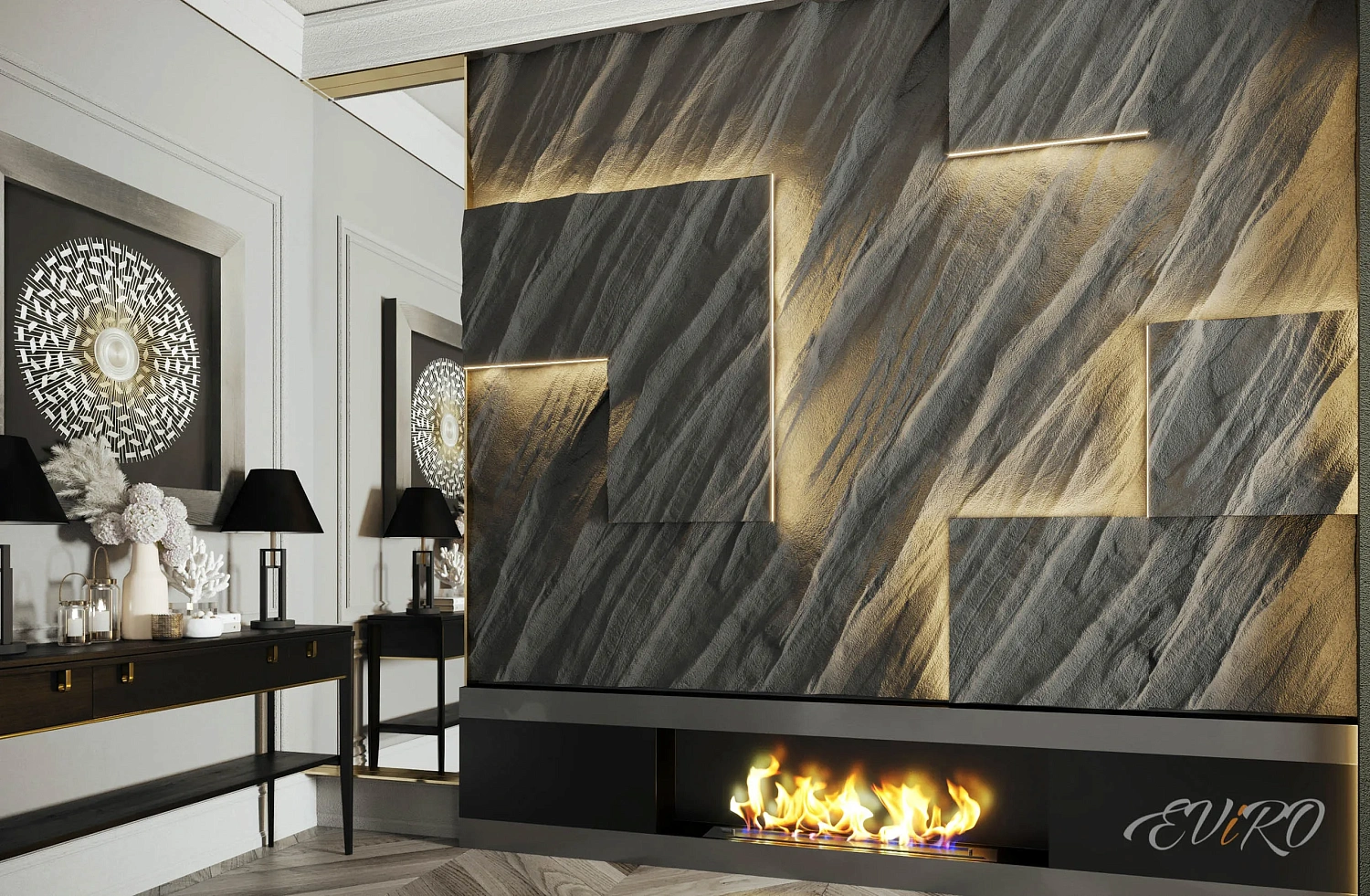 Гипсовая 3D панель EViRO Line Rock