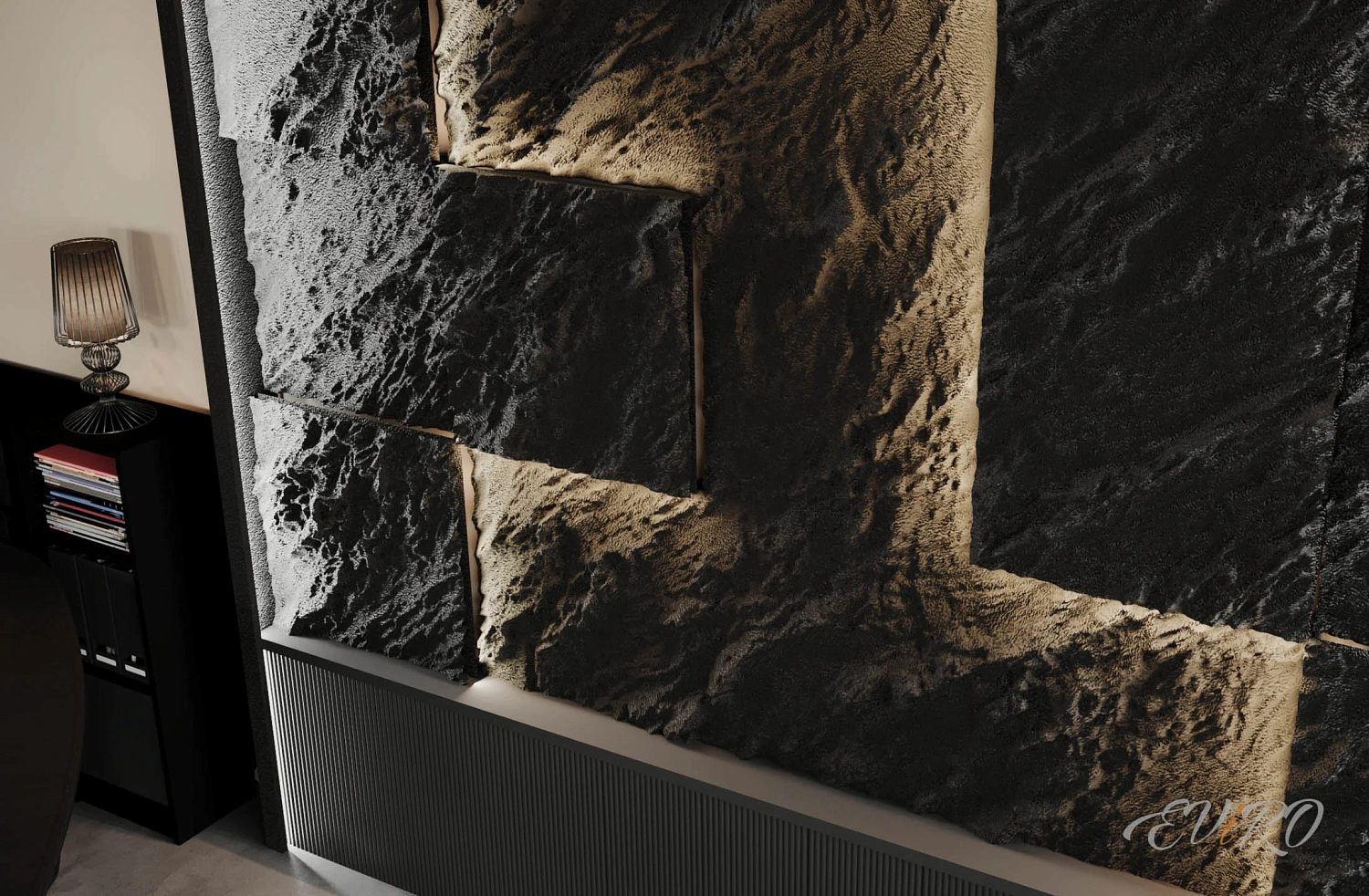 Гипсовая 3D панель EViRO Stone Slab LED
