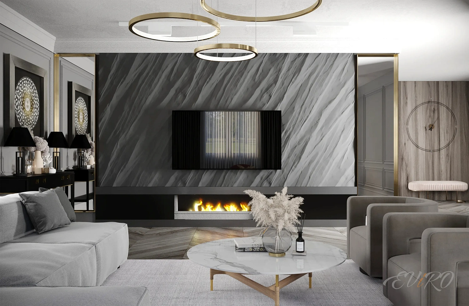 Гипсовая 3D панель EViRO Line Rock