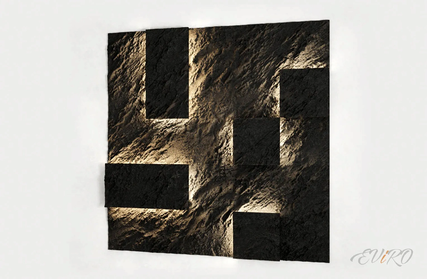 Гипсовая 3D панель EViRO Stone Slab LED