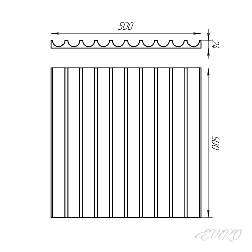 Гипсовая 3D панель EViRO Полосы