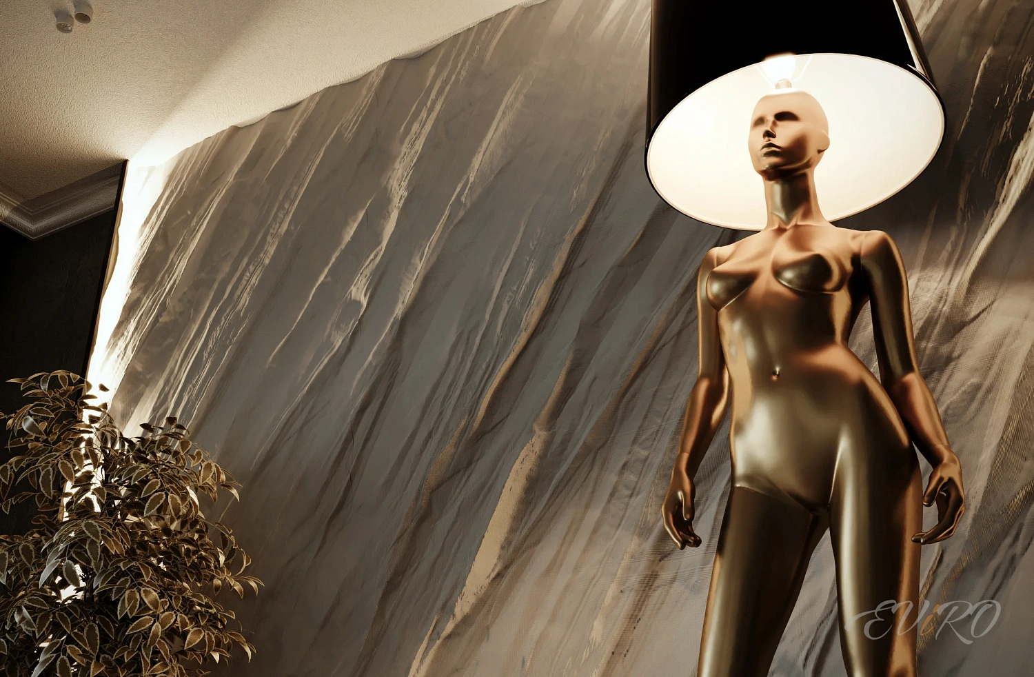 Гипсовая 3D панель EViRO Line Rock