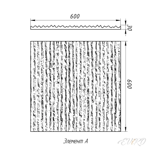 Гипсовая 3D панель EViRO Natural Lines